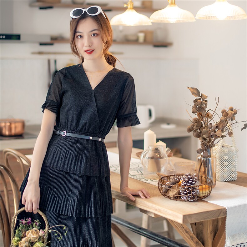 个性时尚连衣裙2021年潮流简约夏季长袖显瘦修身百搭,女装连衣裙,依恋蒂丝