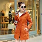 时尚保暖女士棉服修身显瘦长款外套冬季必备潮流单品，女装棉衣/棉服，依恋蒂丝
