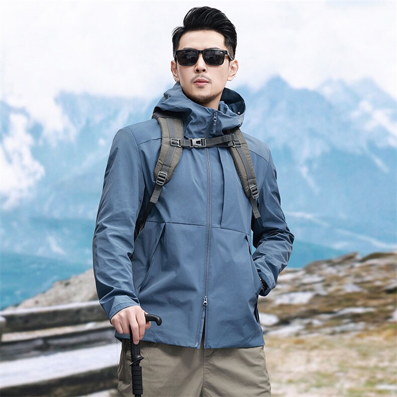 新款时尚冲锋衣男外套女户外防风防水防暴雨情侣旅游登山服潮款,男装夹克,电商B212（原钱塘6029）