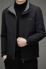 男士立领御寒羽绒服冬季2023新款中年休闲爸爸装上衣加厚保暖外套，男装羽绒服，电商B212（原钱塘6029）