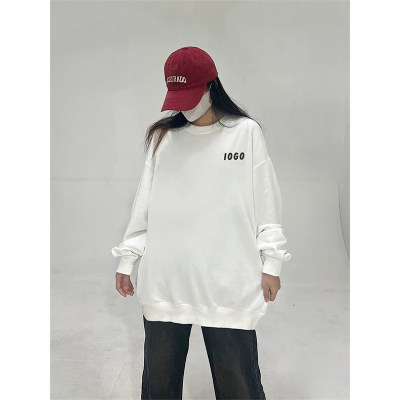 抖音得物 现货高品质美式宽松圆领印花卫衣 新款重磅卫衣 ADY101图片