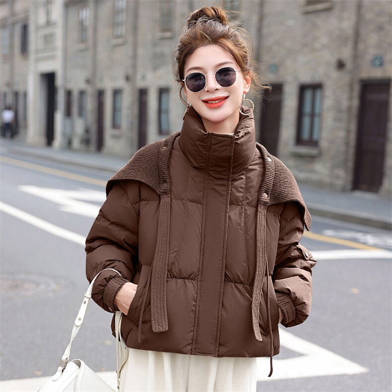 高级感欧货短款羽绒服女冬季2025新款韩系潮流设计感白鸭绒外套潮,女装羽绒服,意芙