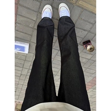 黑色简约时尚牛仔裤男款vibe风裤子显腿长直筒微喇裤NF1122，男装牛仔裤，星座1116A（原606A-3）