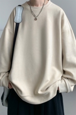 wassuphappy羽绒长袖t恤男款冬季潮流港风休闲打底衫宽松上衣服，男装卫衣，电商A040