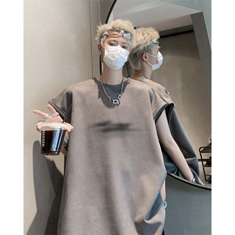 B282-2472-P28麂皮绒坎肩背心模糊美式无袖大码,男装背心/马甲,星座517A-8（原B282）