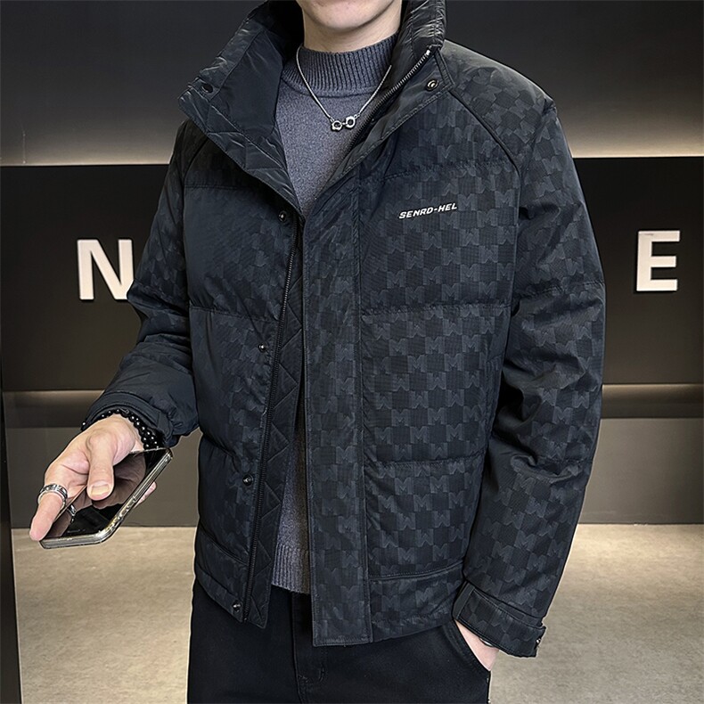 标50绒2025冬季跑量新款男士立领白鸭绒羽绒服夹克2289-P160图片