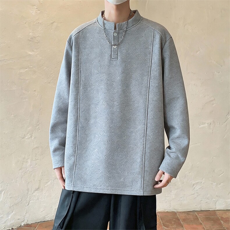 亨利领加绒卫衣【现货】C403A-NK2500JR-特P26常规-特P19,男装卫衣,电商C403A
