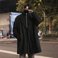 男装呢料呢子毛呢大衣长款冬季呢子假两件外套XZ514-2-F12-P138，男装毛呢大衣，星座514-2(原B239)