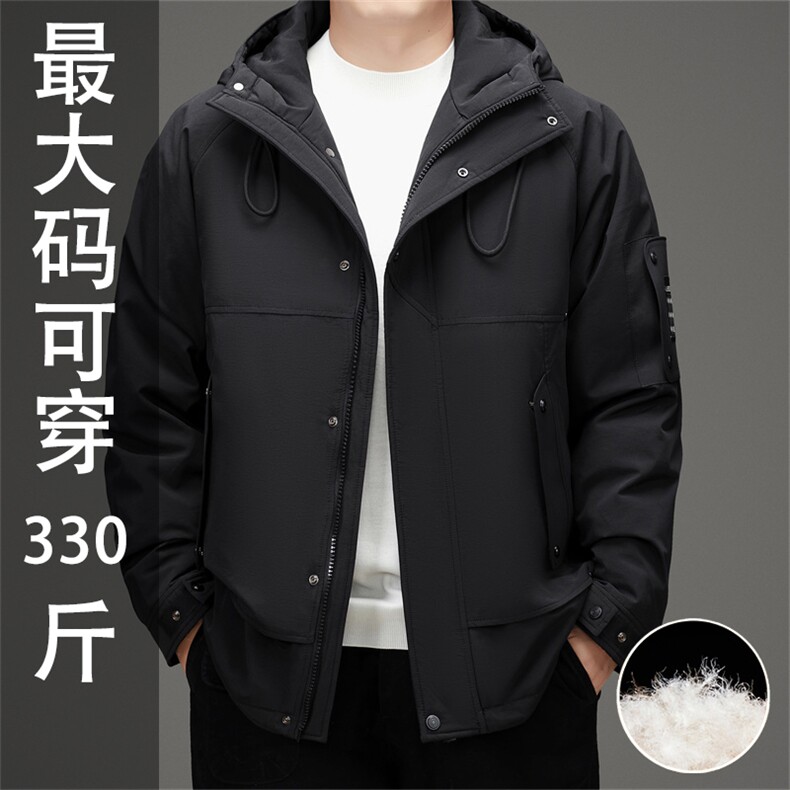 新标90绒加肥加大羽绒服外套男士特大号羽绒服大衣SH89556-P388,男装羽绒服,钱塘723