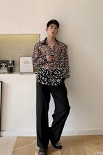 【2025秋季】小众网红菊花镂空衬衣很仙的痞帅衬衫H1025P70，男装衬衫，星座1114（原A254）