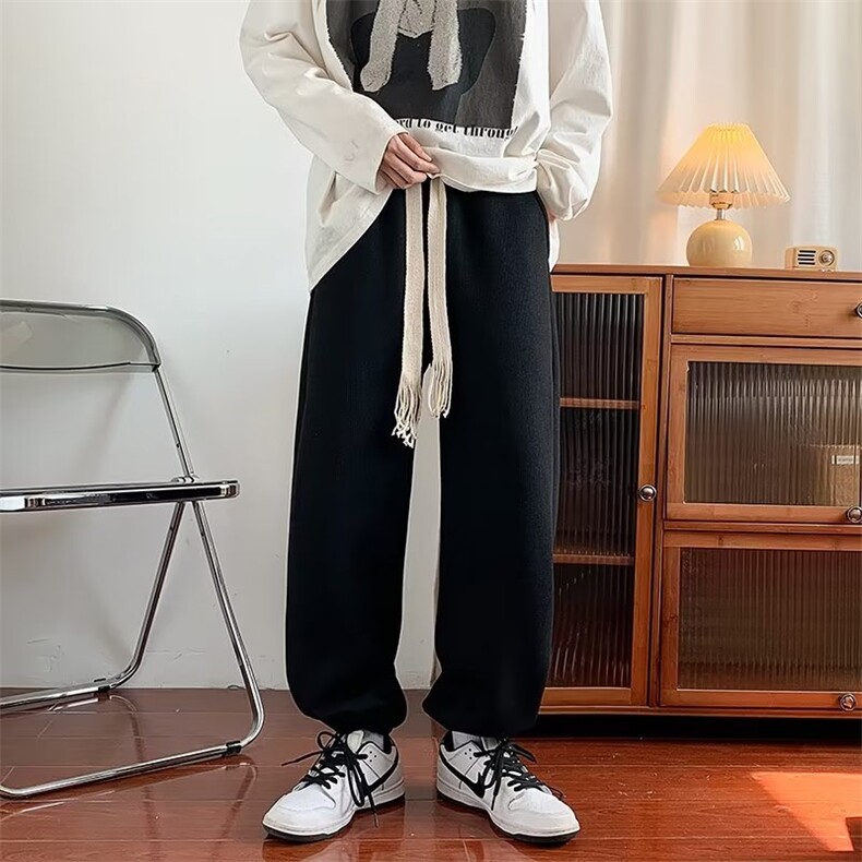 秋冬华夫格羊羔绒休闲运动裤男,女装休闲裤,星座410-6（原星座1304-1）