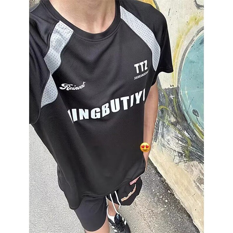 美式复古速干短袖T恤男夏季运动健身体育生篮球训练服WLY711-p27,男装T恤,星座1008