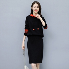 胖人洋气休闲套装女2025秋季新款大码女装胖MM遮肉显瘦时尚两件套，女装套装/套裙，梦依杭