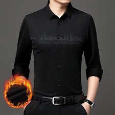 中青年男士2023秋冬季长袖加绒衬衫商务休闲宽松衬衣BY21996-P115，男装衬衫，电商B212（原钱塘6029）
