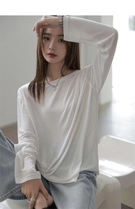 女士超薄天丝防晒罩衫打底衫上衣罩衫时尚百搭图片