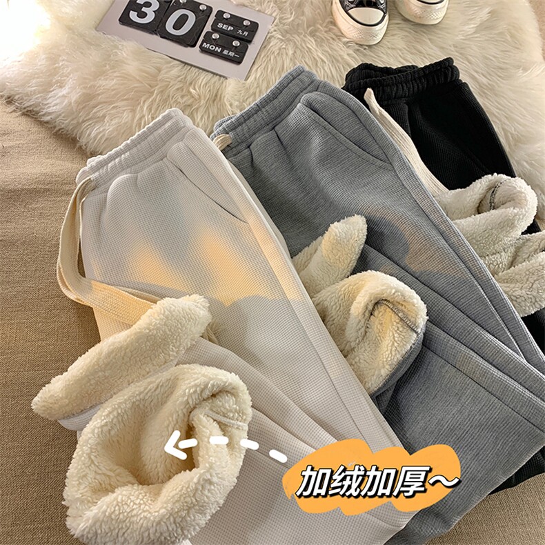 8XL-M 羊羔绒卫裤男加肥加大码加厚加绒运动裤男胖子9029P55控68图片