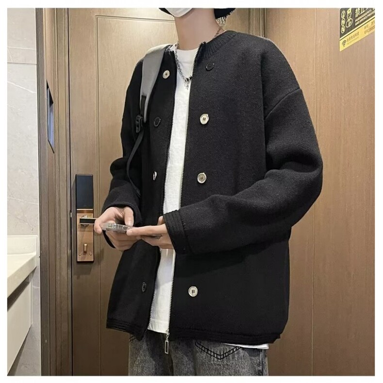 F487P55秋冬男生宽松休闲开衫毛衣外套日系休闲男生,男装针织衫/毛衣,星座512-6