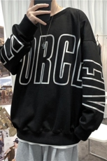 2021春秋季新款卫衣男宽松落肩潮印花圆领202-7-GW05，男装卫衣，星座1302