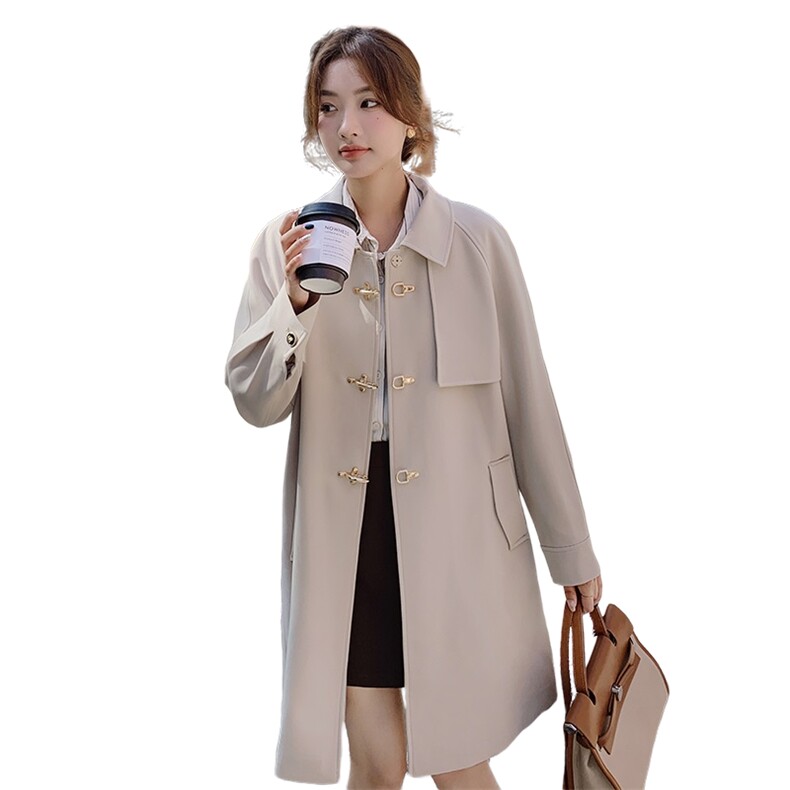 【现货】2025春季新款英伦休闲风衣外套女8811P140K198,女装风衣,2C269