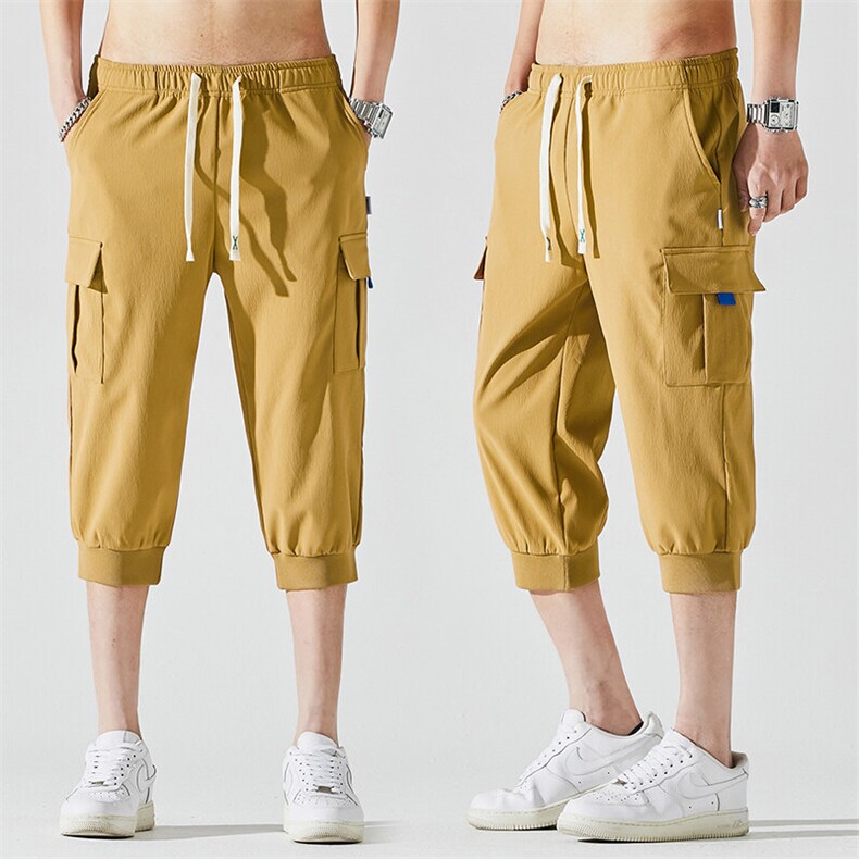 2025夏季新款男士七分裤时尚休闲马裤潮流男裤子KZ1065-P28,男装休闲裤,星座217-4