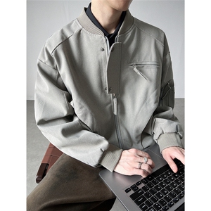 自家图~现货 纯棉水洗多口袋工装夹克外套 W1355/P105图片