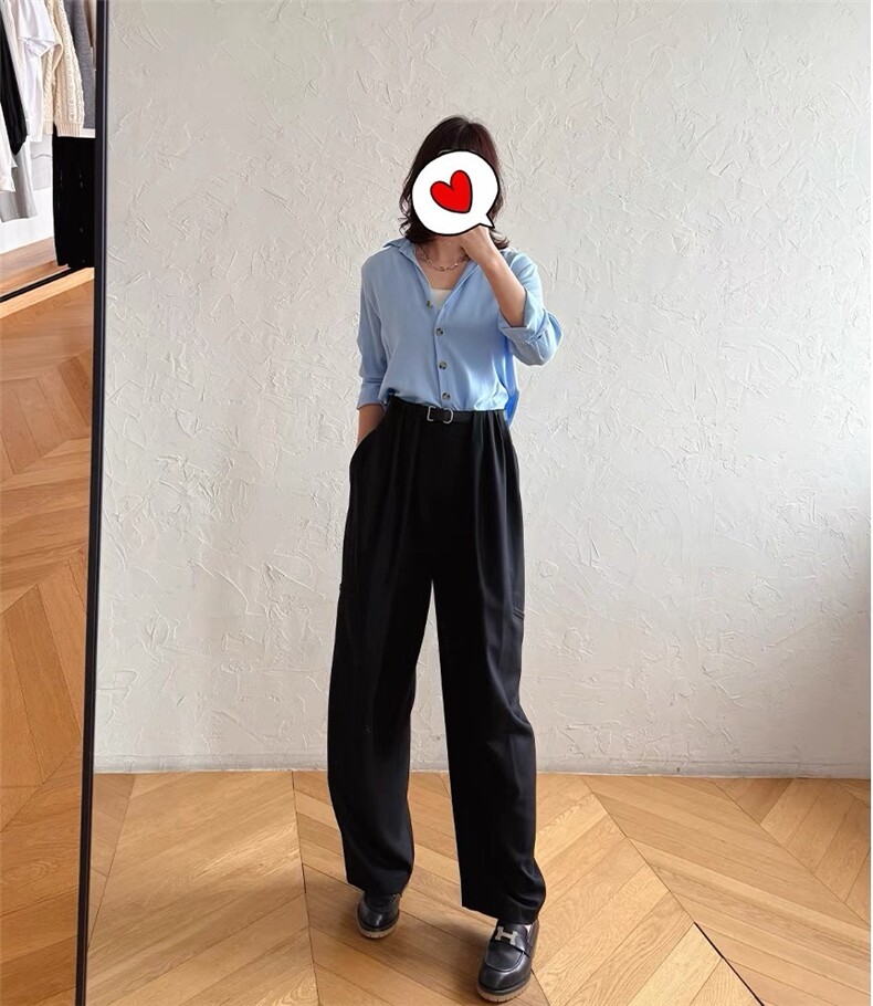 25春新款立体褶遮肉时髦设计感阔腿裤,女装休闲裤,湘姗