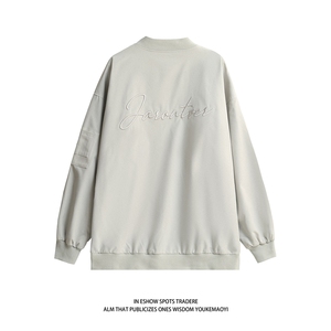 白底秋装宽松防水棒球领飞行服绣花夹克女装秋季大码外套S229-P88图片
