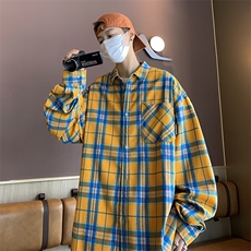 青春流行衬衫潮流春季简约原宿日系日常男新款潮标准ins时尚长袖，男装衬衫，星座716-3
