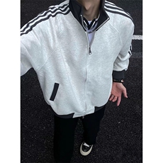 抖音得物高品质美式高街重磅结构设计拼接织带立领卫衣外套CM42，女装短外套，电商A486-1
