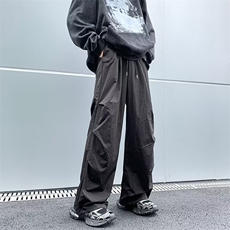 休闲裤男韩版潮流高街帅气束脚裤2024春季ins宽松长裤K4859-P43，男装休闲裤，星座412-2