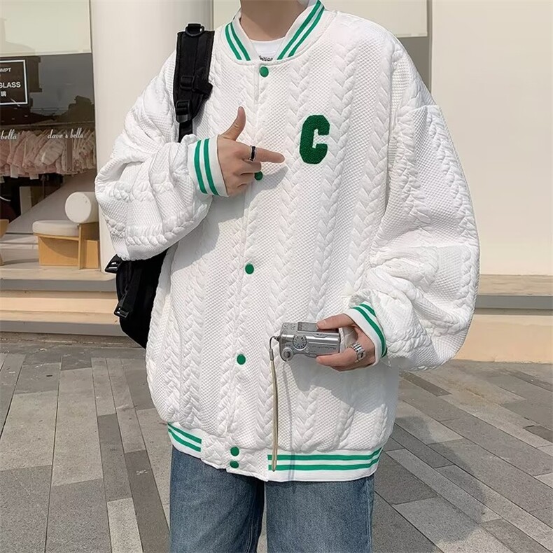 男春季2023新款长袖夹克外套提花棒球服外套L7502P55,男装夹克,星座1116-2