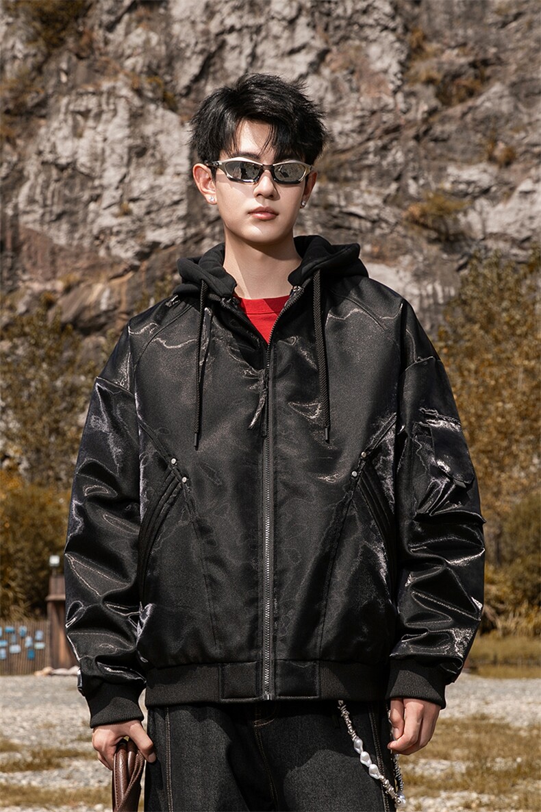 311B-1-YZ-9235-P210控359潮牌提花情侣百搭立领羽绒服抗皱风防,男装羽绒服,星座311B-1