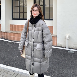 数据好  灰色针织拼接50绒羽绒服外套1255P295K428图片