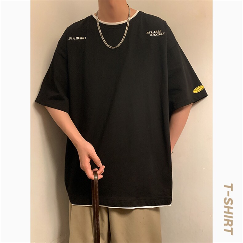 短袖t恤男士圆领港风潮流体桖夏季印花百搭t恤TC3031-P25控49,男装T恤,星座717