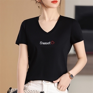 刺绣SWEET工艺小众个性舒适棉T图片