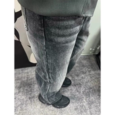 闪电纹牛仔裤男款百搭休闲风格vibe长裤RK3355-P45，男装牛仔裤，星座412-3