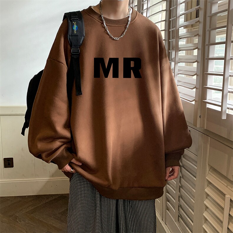 圆领卫衣男大码加厚加绒长袖t恤男S6253-P28加绒款-P33,男装卫衣,电商A040