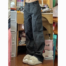 1506-1/KGA-Z101/P73水洗宽松工装微喇叭牛仔裤直筒阔腿长裤子男，男装牛仔裤，星座1506-1