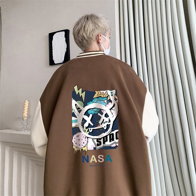 摇粒绒棒球服男大码开衫卫衣男夹克BF86275-P65,男装夹克,电商A040