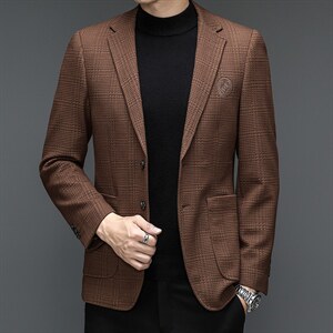 Y5638钱塘2020-2秋冬季新款时尚休闲男士西装外套潮流西服P150图片