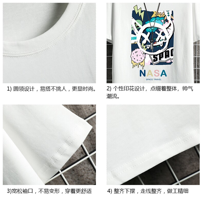 纯棉短袖t恤男大码半袖打底衫宽松体恤衫网格挂拍DX17275-P20,男装T恤,电商A040A