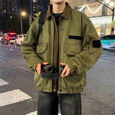 2026春款老钱风高品质麂皮绒猎装男夹克DSA157B-J2656-特P75，男装夹克，电商A157B