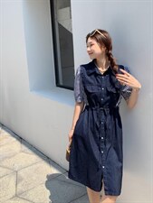 牛仔连衣裙，女装连衣裙，肆尔