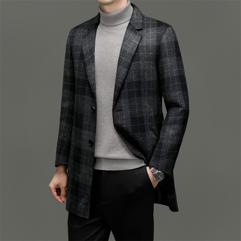 M8062-13钱塘2020-3新款冬季时尚休闲百搭中年男士毛呢外套P320,男装毛呢大衣,钱塘207-3