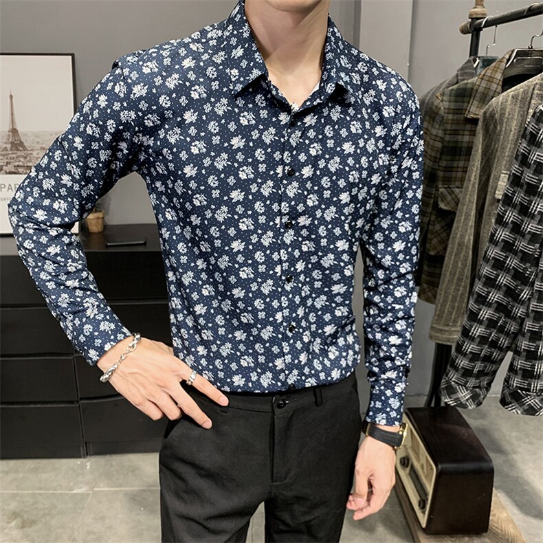 312A-5-136-P55店主英伦韩版潮流衬衫休闲修身上衣,男装衬衫,星座312A-5