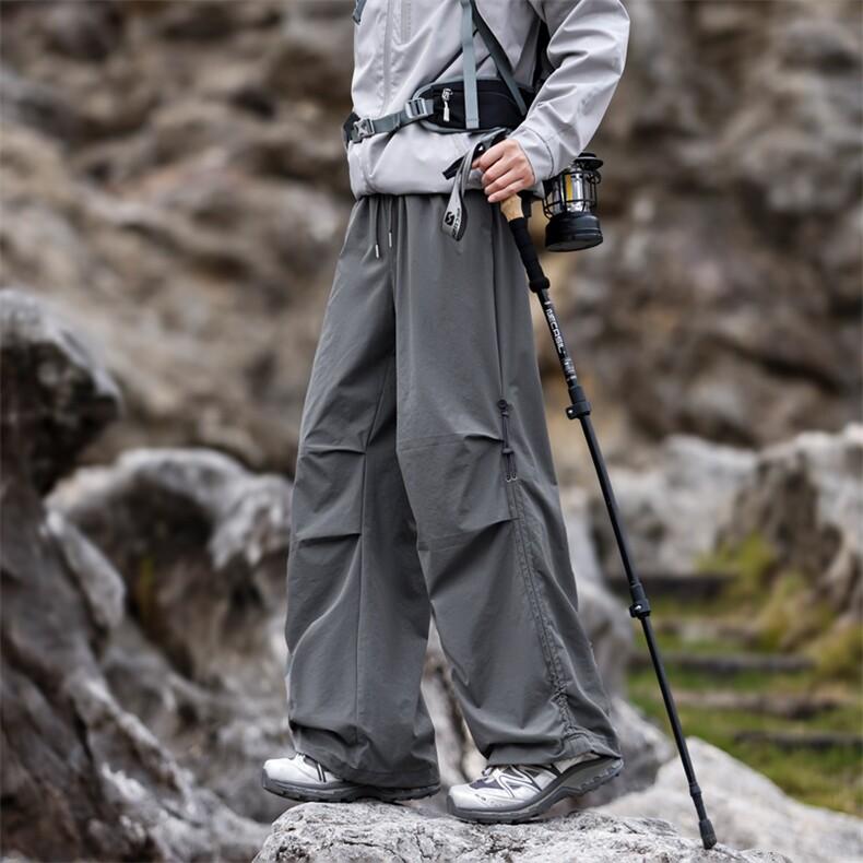 美式抽绳褶皱伞兵工装裤男女复古宽松休闲速干裤K0263-P43,男装工装外套,星座308B-2