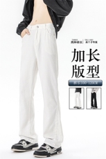 春季加长版裤子男高个子185cm110牛仔裤微喇直筒休闲长裤KZ002P55，男装牛仔裤，电商B312
