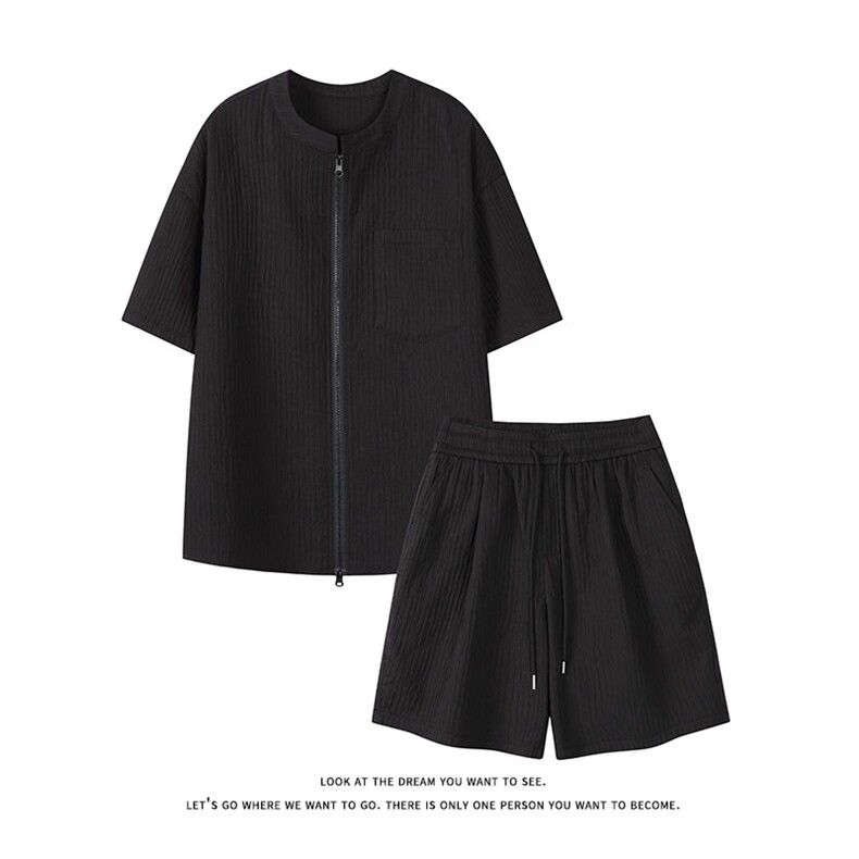 薄款短袖短裤套装宽松透气运动两件套男DC2278特P35/DK8703特P25，男装牛仔裤，电商A007