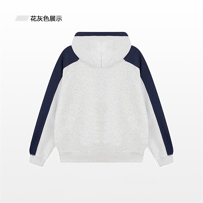 抖音得物供货提供视频秋冬重磅美式宽松接拼连帽卫衣32215,男装卫衣,电商A486