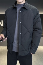 翻领轻薄羽绒服夹克男棱角设计休闲外套上衣DS-A329-S2607-P135，男装羽绒服，电商A329